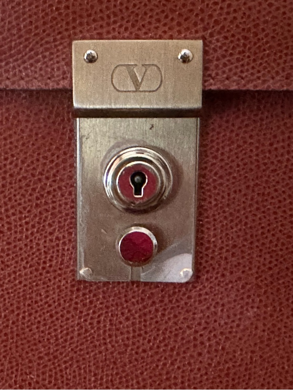 VTG Valentino Garavani Classic Brown Leather EnvelopeClutch Bag W/Gold Hardware - Picture 4 of 12